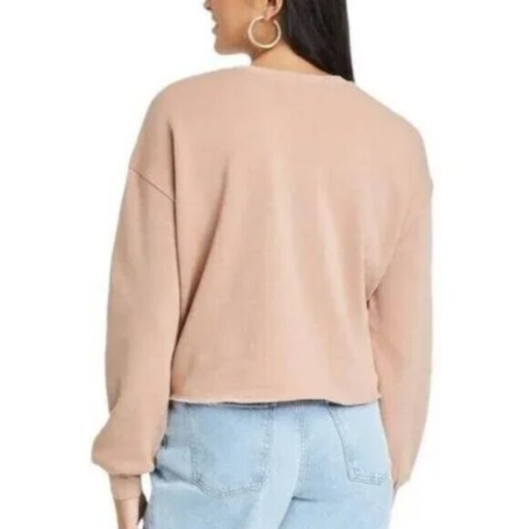 Grayson Threads Women's Niagara Falls Oversized Cropped Fleece Sweatshirt XL - Picture 4 of 9